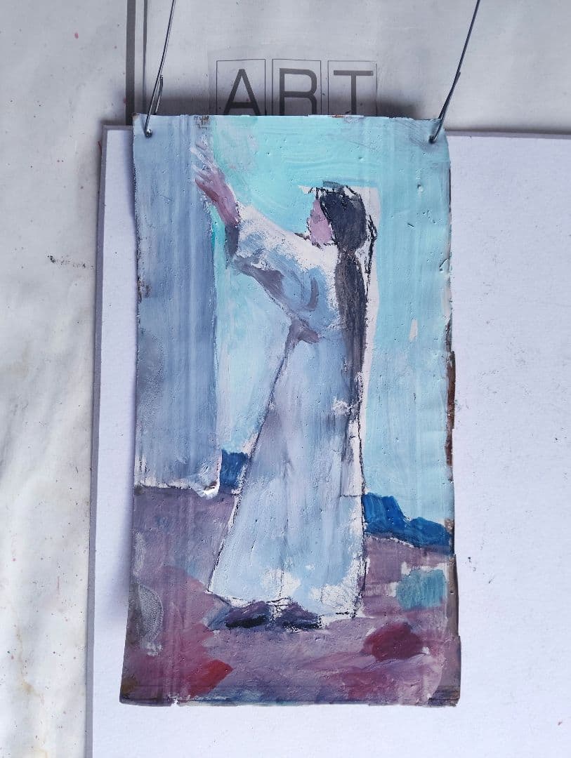 女性の姿 油彩画 小型 藤田嗣治 「少女像」 | | アトリエ・ブランカ