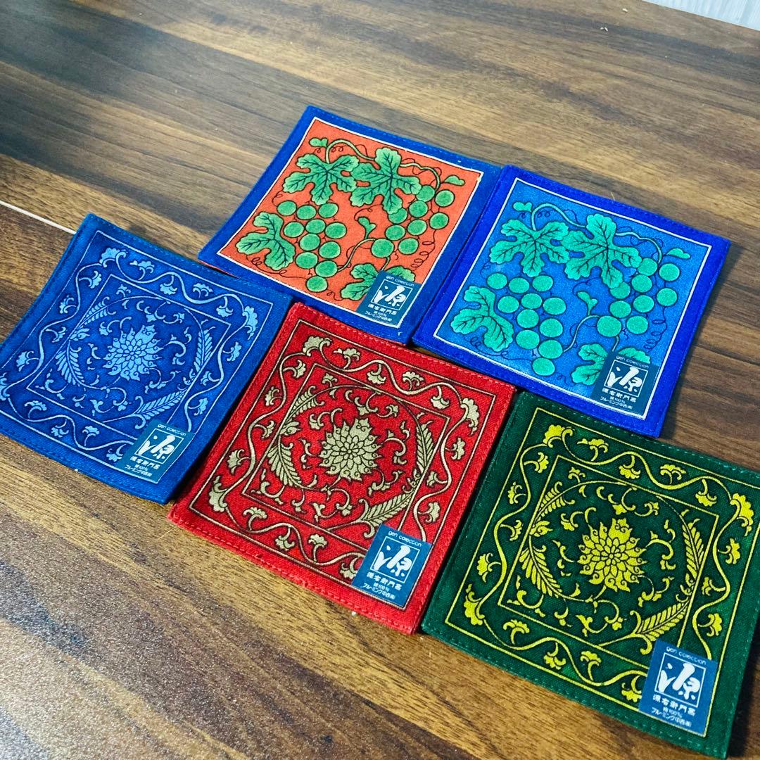 有田焼 源右衛門 コースター5枚セット 綿100% gen 窯 ブルーミング中西